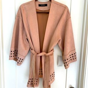 Pink Faux Suede Jacket